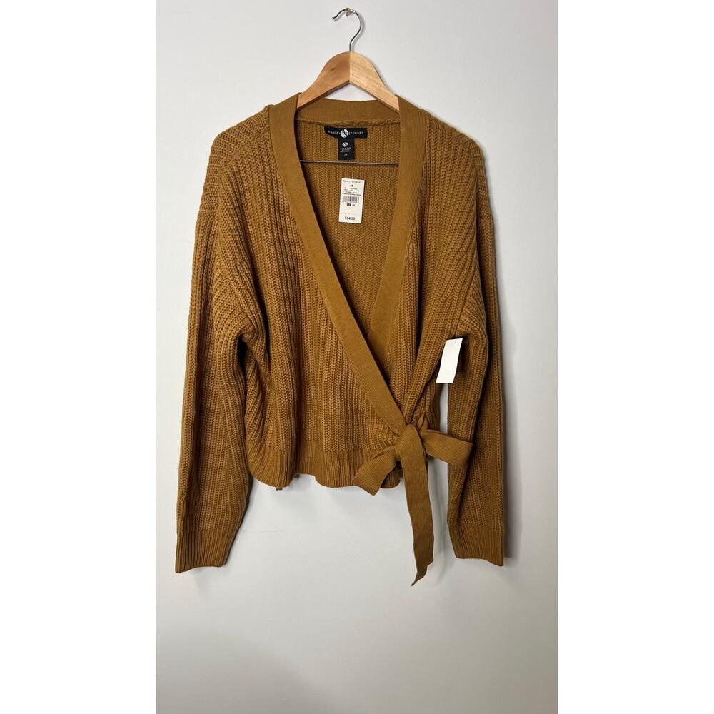 Ashley Stewart‎ Chipmunk Brown Ribbed Knit Cropped Sweater - Size 2XL